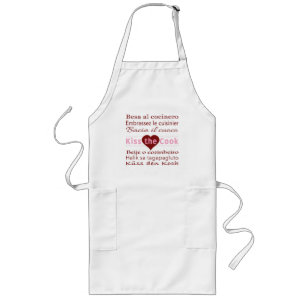 Tablier Long Embrassez le cuisinier dans le tablier de 7