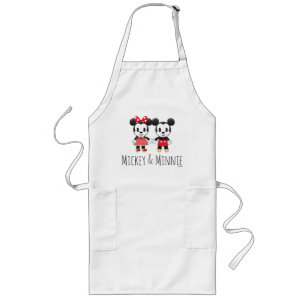Tablier Long Emoji de Mickey et Minnie se tenant la main