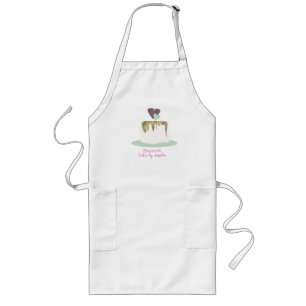 Tablier Long Enseigne de gâteau à une couche de mariage de nive