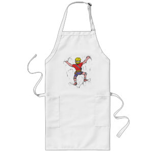 Tablier Long Escalade de grimpeur de roche sur le T-shirt