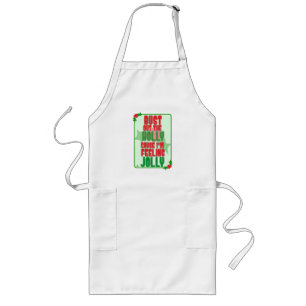 Tablier Long Faire Éclater Holly Drôle Joyeux Noël Citation