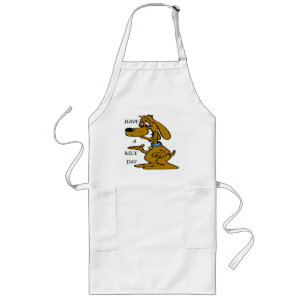 TABLIER LONG "FAIS UNE JOURNÉE AGRÉABLE" PUPPY CHIEN