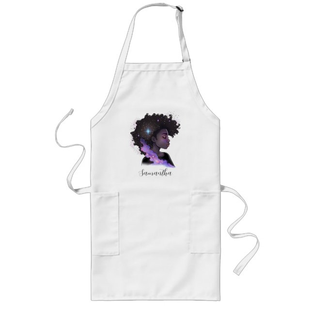 Tablier Long Femme Afro-étincelante (Devant)