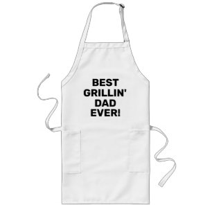 Tablier Long Fête des pères BBQ Apron Meilleur papa de Grilli