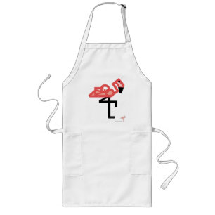 TABLIER LONG FLAMANT ROSE