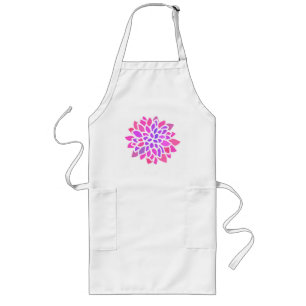 Tablier Long Fleur Hippie rose Rétro Moderne