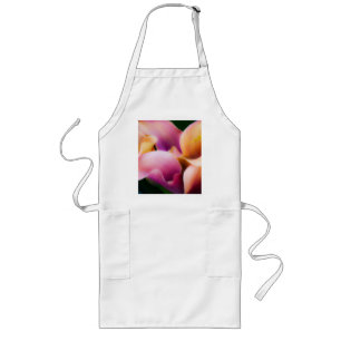 Tablier Long Fleurs en pastel