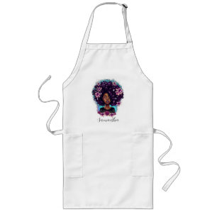 Tablier Long Floral Sparkling Afro Femme