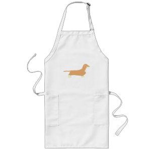 Tablier Long flûte en silo de dachshund et crème
