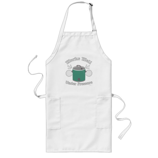 Tablier Long Fonctionne Bien Sous Pression Lente Logo De Cooker (Devant)