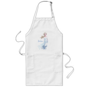 Tablier Long Frozen 2 : Illustration de l'aquarelle Elsa