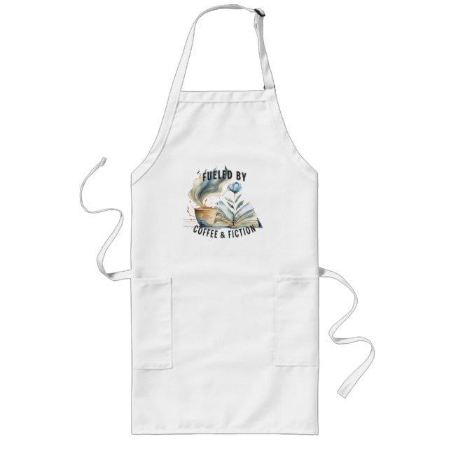 Tablier Long Fueled by Coffee & Fiction Long Apron (Devant)
