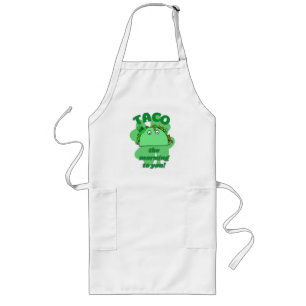 Tablier Long Fun Taco le matin Funny Saint Patrick Mélangez ver
