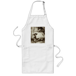 Tablier Long Garçon vintage Avec Chien Au Repos Apron