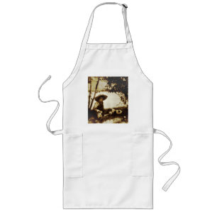 Tablier Long Garçon vintage Avec Chien Au Repos Apron