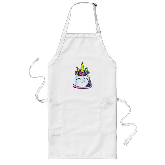 Tablier Long Gâteau d'anniversaire body bébé (Devant)