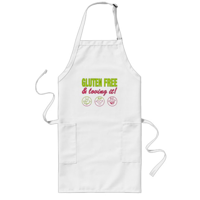 Tablier Long Gluten Free & Loving it! Gluten Allergy Celiac (Devant)