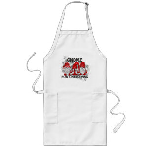 Tablier Long Gnome Pour Noël Plaid Rustic Country Farmhouse