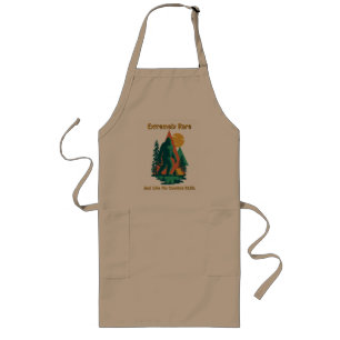 Tablier Long Grande forêt de camping de montagne drôle d'annive