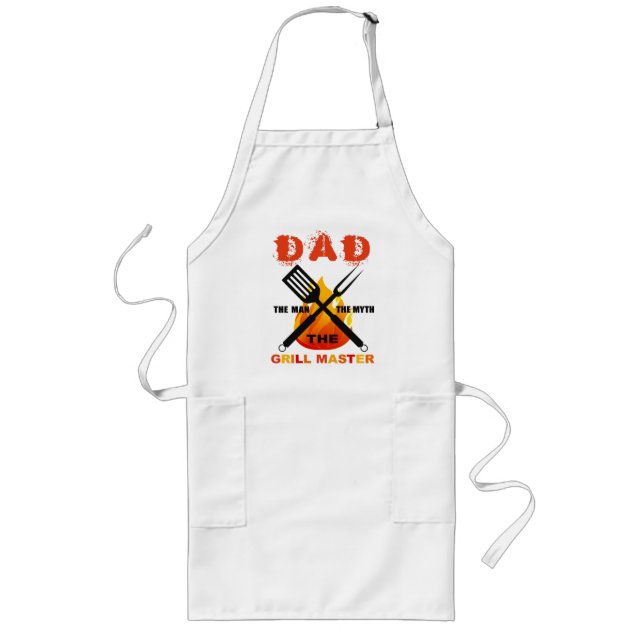 TABLIER LONG GRILL MASTER - L'HOMME LE MYTHE LA LÉGENDE (Devant)
