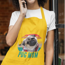 Grunge Vintage Carlin en détresse Photo Chien Mama