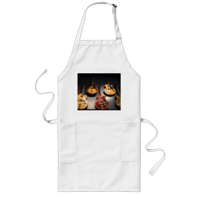 Tablier Long Guitares vintages (Devant)