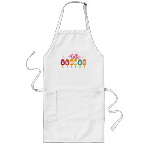 Tablier Long Hello Summer Colorful Popsicle
