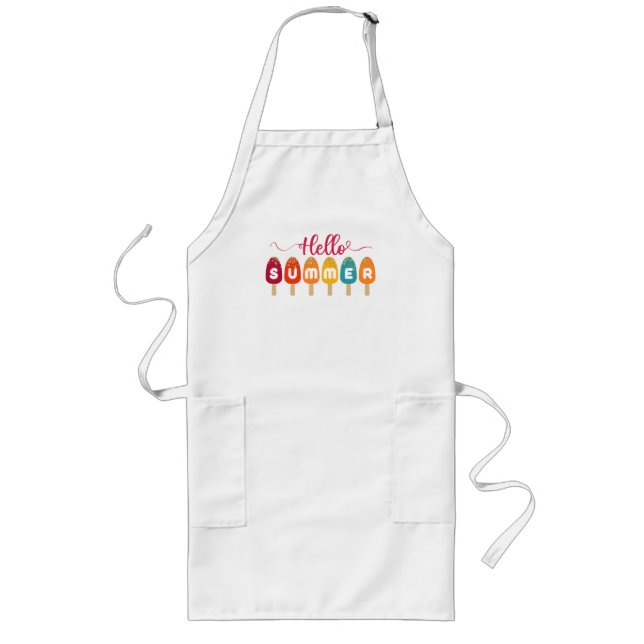 Tablier Long Hello Summer Colorful Popsicle (Devant)