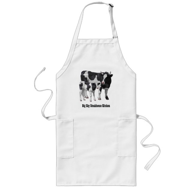 Tablier Long Holstein Cow & Cute Calf (Devant)