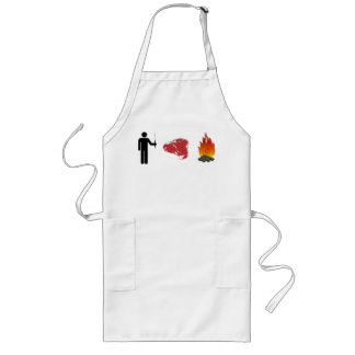 Tablier Long Homme. Viande. Le feu