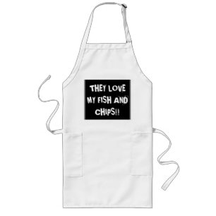 Tablier Long "Ils adorent mon poisson et mes frites"