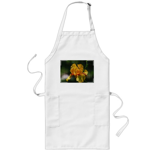 Tablier Long Iris barbu jaune (Devant)