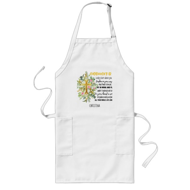 Tablier Long Irish Blessing For GODDAUGHTER - Cadeau Personnali (Devant)