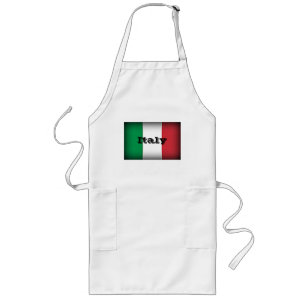 Tablier Long Italie Drapeau bord foncé