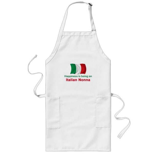 Tablier Long Italien heureux Nonna (Devant)