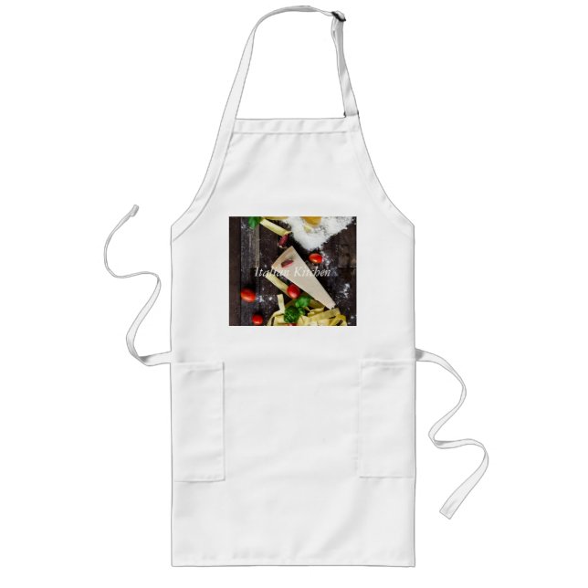Tablier Long Italien - Personnaliser le texte (Devant)