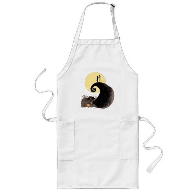 Tablier Long Jack et Sally | Silhouette de lune (Devant)