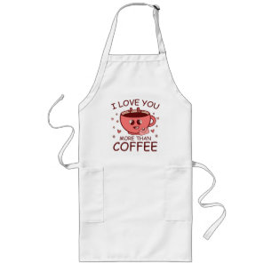 Tablier Long Je t'aime plus que le café