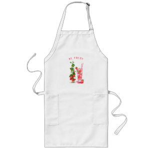Tablier Long Jus de fraise Cool Boire des fruits Apron