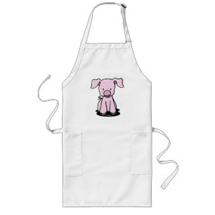 Tablier Long KiniArt Cute Baby Pig Apron