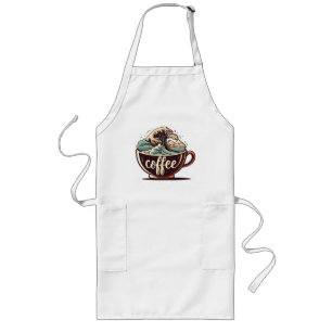 Tablier Long La Grande Vague De Café