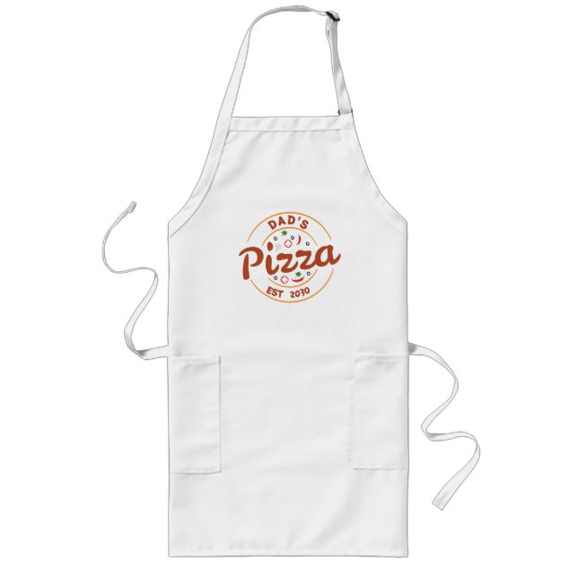 Tablier Long La pizza de papa personnalisée (Devant)