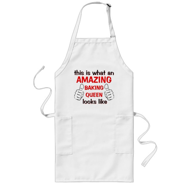 Tablier Long La plus grande reine de cuisson Extraordinaire (Devant)