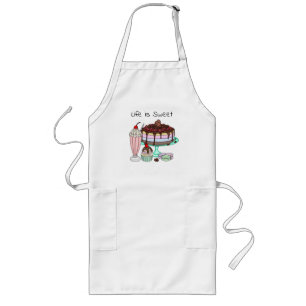 Tablier Long La vie est douce Graphiques de dessert mignons