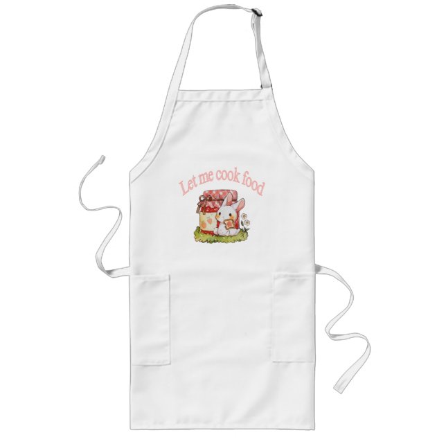Tablier Long laissez-moi cuisiner la nourriture : long tablier (Devant)
