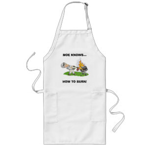 Tablier Long le bbq_man, MOE SAIT…, COMMENT BRÛLER !