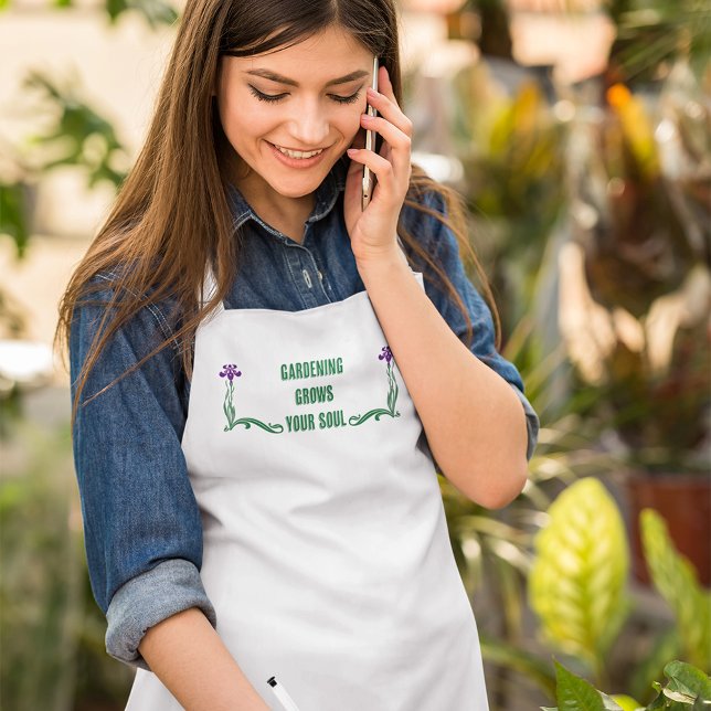 Tablier Long Le jardinage cultive votre âme (Créateur téléchargé)