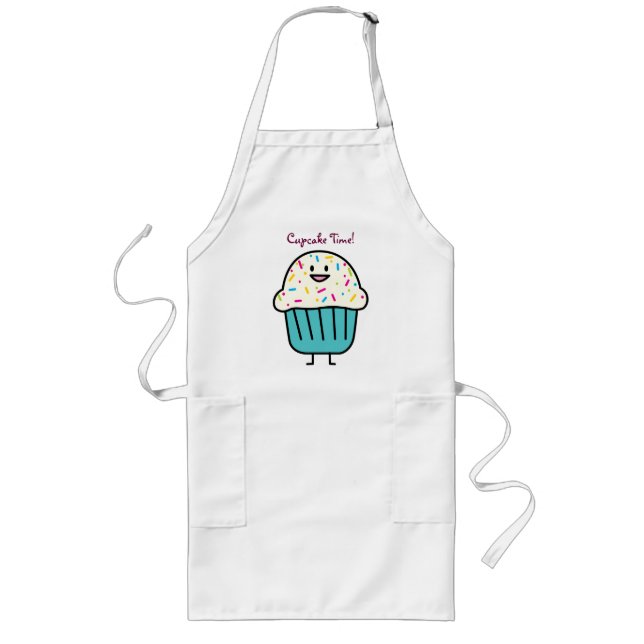Tablier Long Le temps de petit gâteau avec arrose le fondant (Devant)