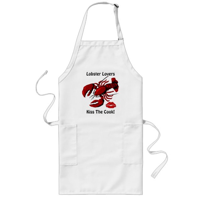 Tablier Long Les amateurs de homard baisent l'aire de cuisson (Devant)