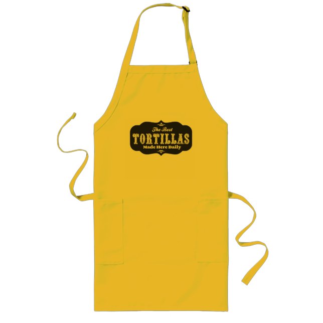 Tablier Long Les meilleures tortillas ont fait ici le tablier (Devant)